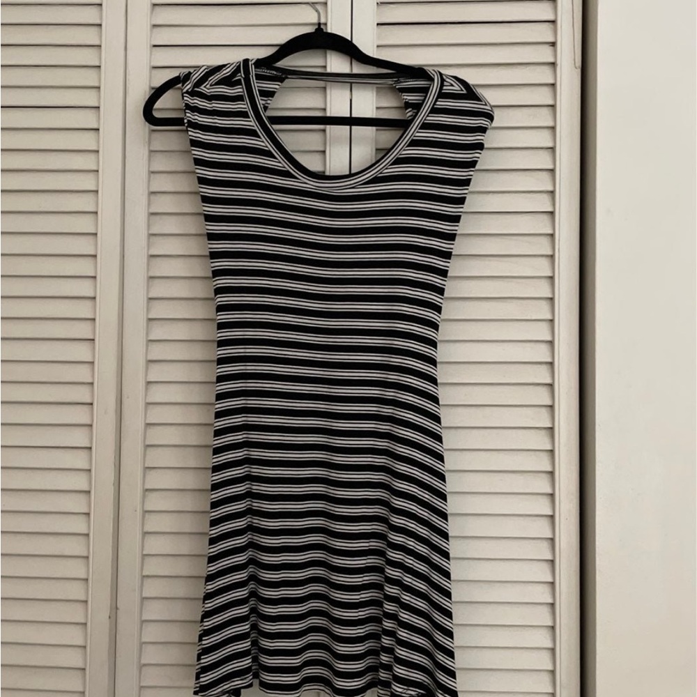 Mahina Striped Black and White Dress